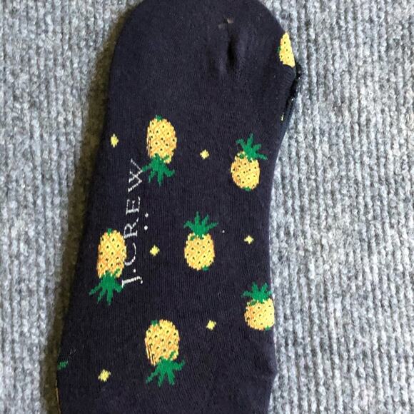J.Crew Women's Ankle Pineapple Print No Show Socks - Picture 8 of 12